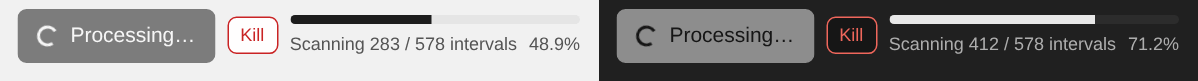 A running query’s progress bar